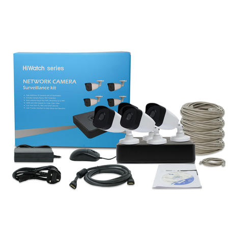 Hikvision HiWatch CCTV System - 4 Channel 1080p NVR with 4 x 1080p Bullet Cameras & 1TB HDD