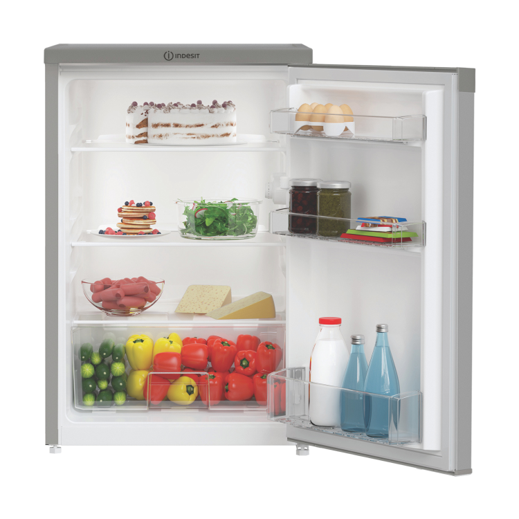 Indesit 128 Litre Freestanding Under Counter Larder Fridge - Silver