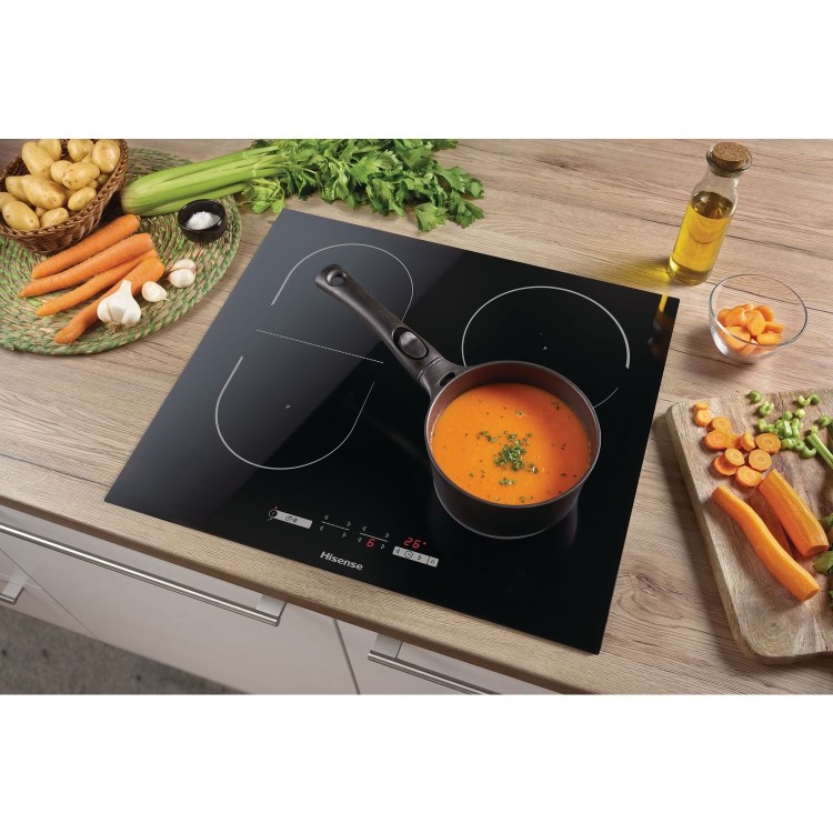 Refurbished Hisense I6433C 60cm Touch Control Induction Hob With Bridge Zone Black