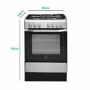 Refurbished Indesit I6G52X 60cm Single Oven Dual Fuel Cooker Stainless Steel