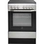 Refurbished Indesit I6VV2AX 60cm Single Oven Electric Cooker with Ceramic Hob - Stainless Steel