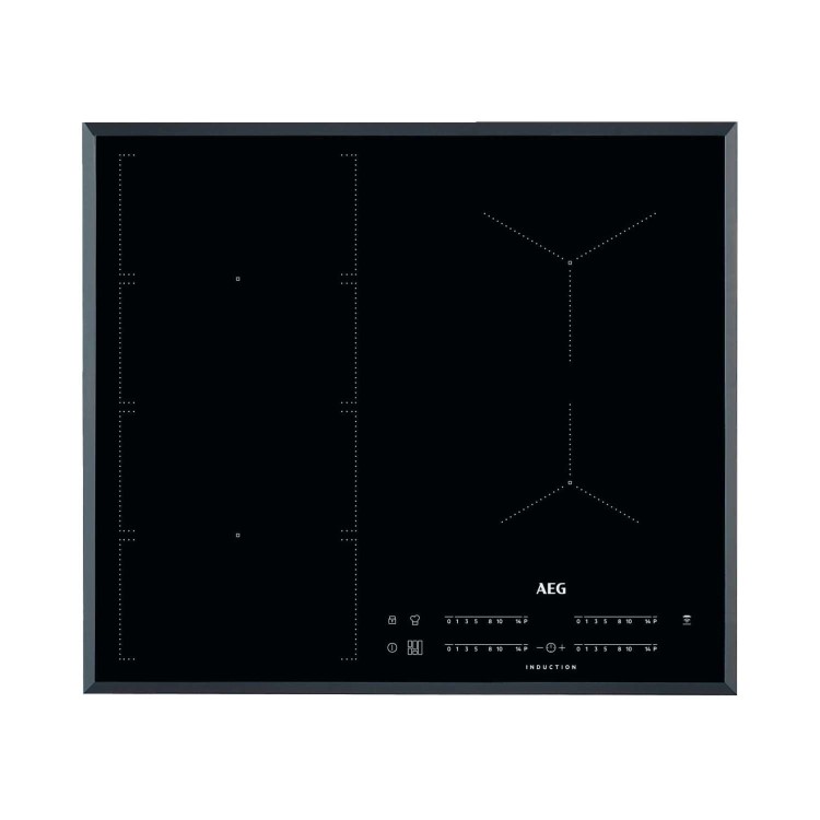 AEG IKE64471FB 60cm FlexBridge Four Zone Induction Hob - Black With Bevelled Edges