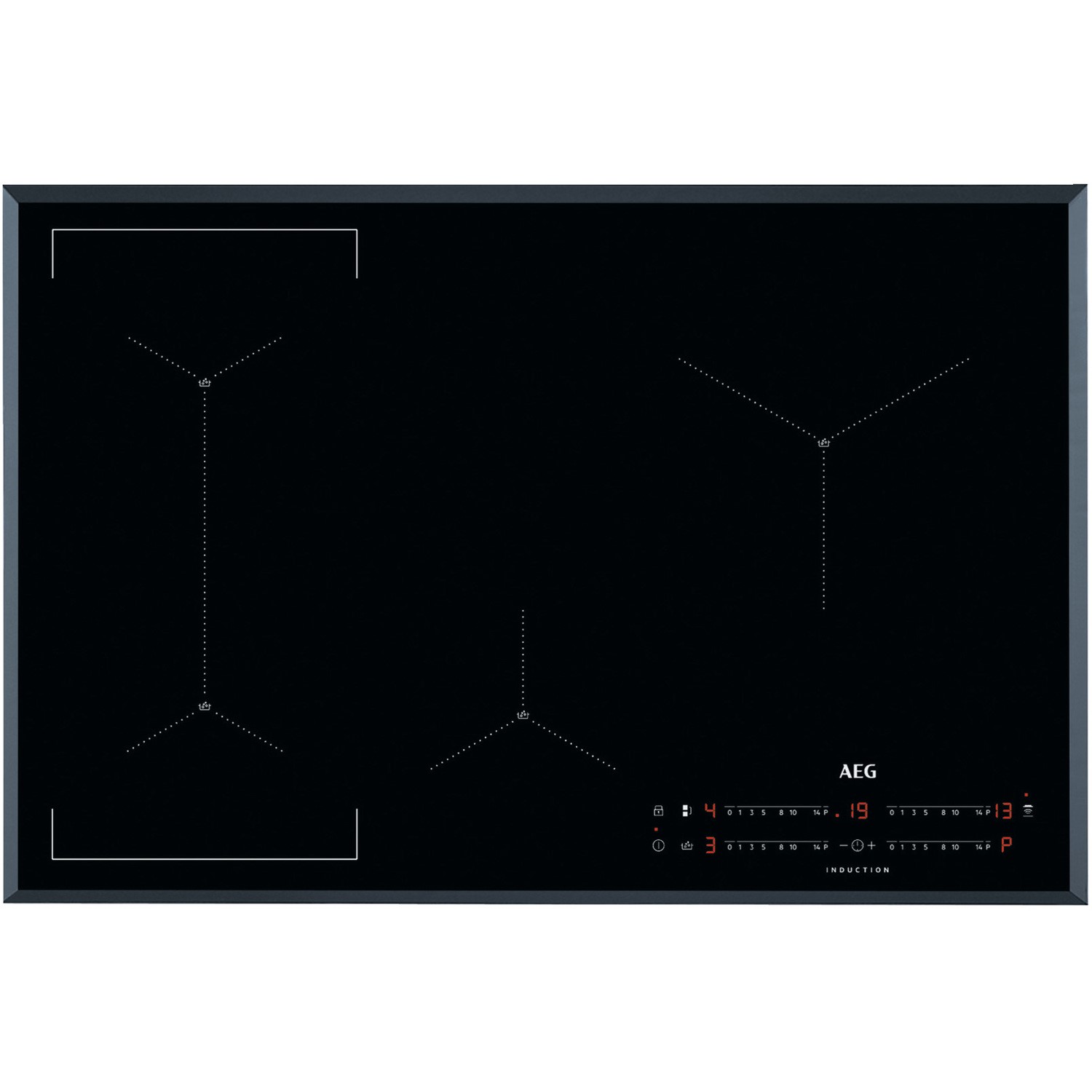 Refurbished AEG IAE84421FB 78cm 4 Zone Induction Hob Black