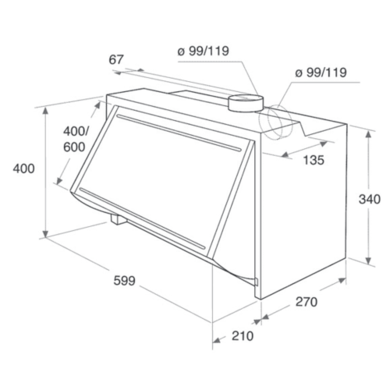 Indesit IAEINT66LSGR 60cm Integrated Cooker Hood - Grey Indesit IAEINT66LSGR 60cm Integrated Cooker Hood - Grey