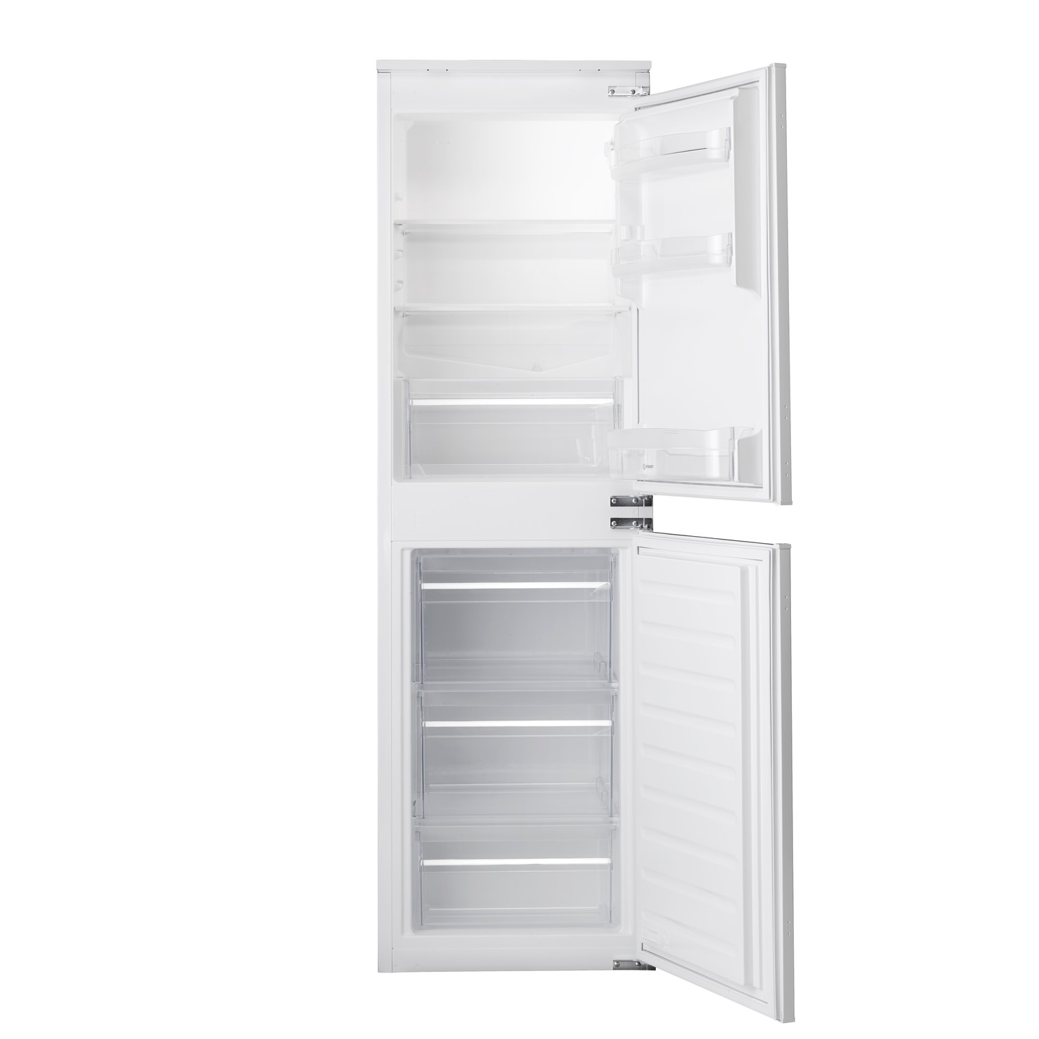Indesit Ib5050a1d 50 50 Sliding Rail Integrated Fridge Freezer