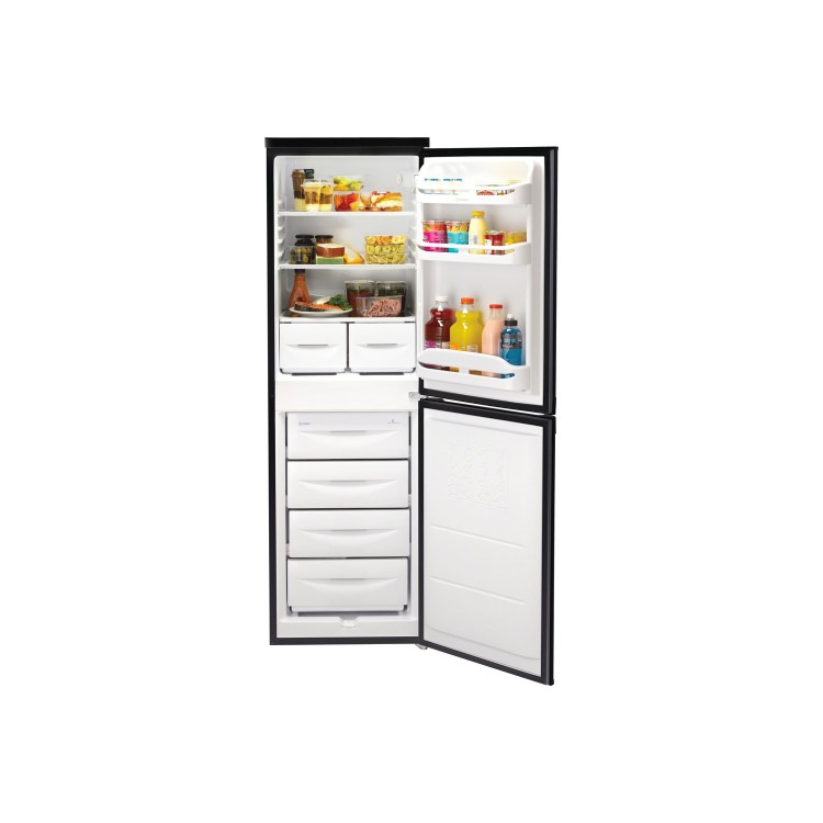 Refurbished Indesit 235 Litre 50/50 Freestanding Fridge Freezer - Black