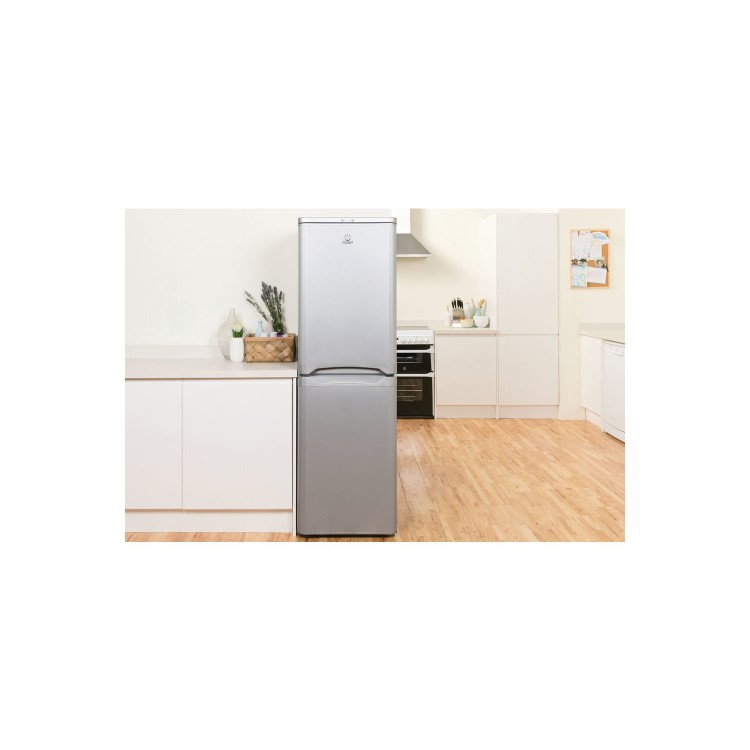 Indesit 235 Litre 50/50 Freestanding Fridge Freezer - Silver