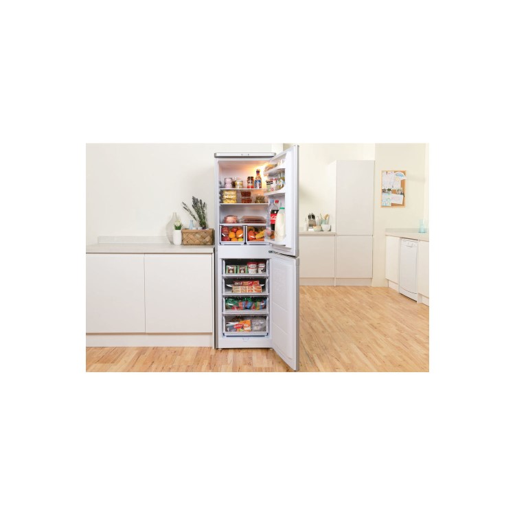 Indesit 235 Litre 50/50 Freestanding Fridge Freezer - Silver