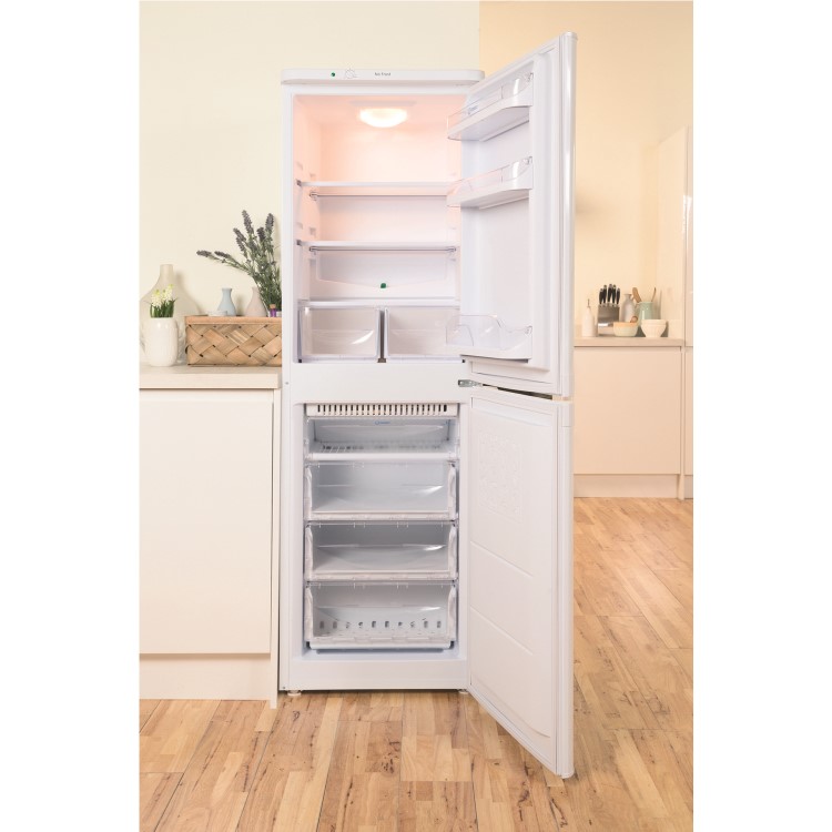 INDESIT IBNF5517W 228 Litre Freestanding Fridge Freezer 50/50 Split Frost Free 54.5cm Wide - White
