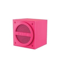 iHome Bluetooth Rechargeable Mini Speaker Cube in Rubberised Finish PINK