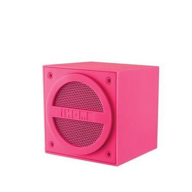 iHome Bluetooth Rechargeable Mini Speaker Cube in Rubberised Finish PINK
