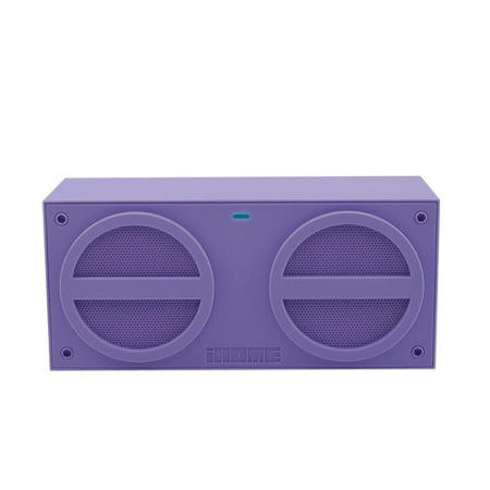 iHome Bluetooth Rechargeable Mini Speaker in Rubberised Finish PURPLE