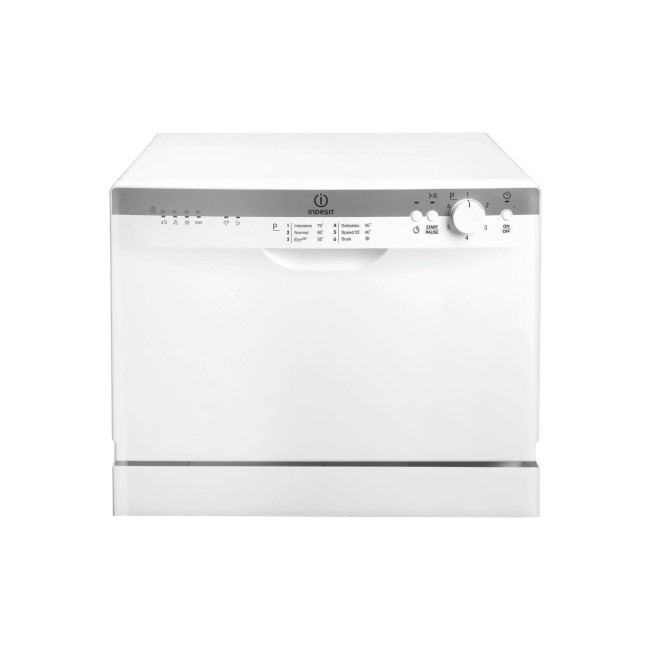 GRADE A3 - Indesit ICD661 6 Place Freestanding Compact TableTop Dishwasher- White