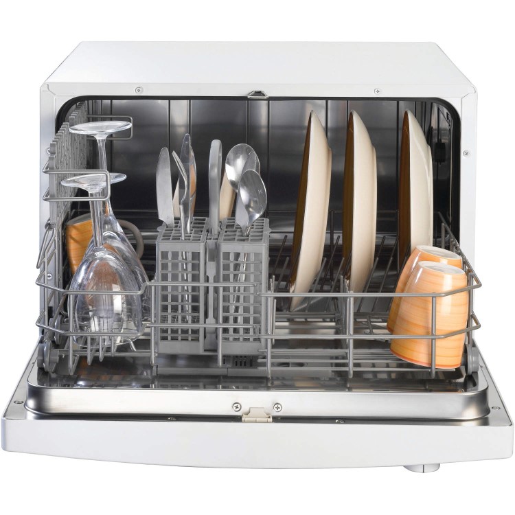 GRADE A2 - Indesit ICD661 6 Place Freestanding Compact Table Top Dishwasher White