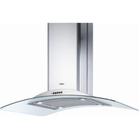 Elica ICEBERG_SF Iceberg Short Flue Curved Glass 100cm Island Hood in Stainless Steel