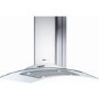 Elica ICEBERG_SF Iceberg Short Flue Curved Glass 100cm Island Hood in Stainless Steel