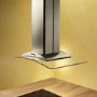 Elica ICEBERG_SF Iceberg Short Flue Curved Glass 100cm Island Hood in Stainless Steel