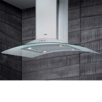 Elica ICEBERG_TC Iceberg Touch Control Curved Glass 100cm Island Hood in Stainless Steel
