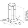 Elica ICEBERG_TC Iceberg Touch Control Curved Glass 100cm Island Hood in Stainless Steel