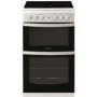 Refurbished Indesit ID5V92KMW 50cm Double Cavity Electric Cooker With Ceramic Hob White