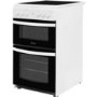 Refurbished Indesit ID5V92KMW 50cm Double Cavity Electric Cooker With Ceramic Hob White