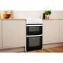 Refurbished Indesit ID5V92KMW 50cm Double Cavity Electric Cooker With Ceramic Hob White