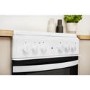 Refurbished Indesit ID5V92KMW 50cm Double Cavity Electric Cooker With Ceramic Hob White