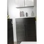 Black Free Standing Bathroom Vanity Unit - Without Basin - W600 x 820mm
