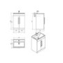 Black Free Standing Bathroom Vanity Unit - Without Basin - W600 x 820mm
