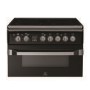 Refurbished Indesit ID60C2KS 60cm Double Oven Electric Cooker With Ceramic Hob Black