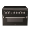 Refurbished Indesit ID60C2KS 60cm Double Oven Electric Cooker With Ceramic Hob Black