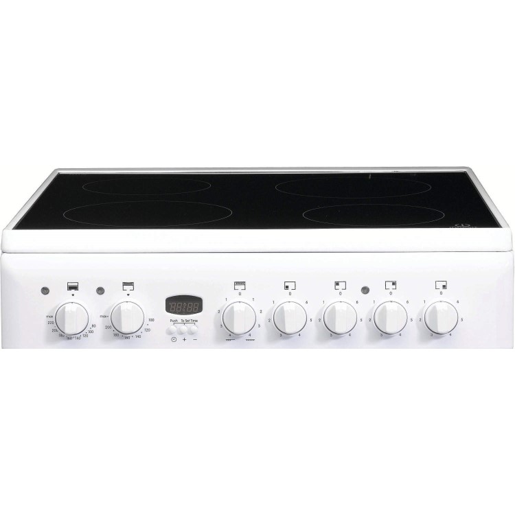 Indesit ID60C2WS 60cm Double Oven Electric Cooker With Ceramic Hob - White