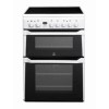Refurbished Indesit ID60C2W 60cm Double Oven Electric Cooker With Ceramic Hob in White