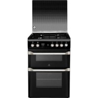 GRADE A2 - Indesit ID60G2K 60cm Double Oven Gas Cooker - Black