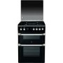 Indesit ID60G2K 60cm Double Oven Gas Cooker - Black