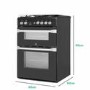 Indesit ID60G2K 60cm Double Oven Gas Cooker - Black