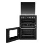 Indesit ID60G2K 60cm Double Oven Gas Cooker - Black