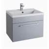 Grey Wall Hung Bathroom Vanity Unit - With Basin - W600mm