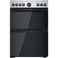 Refurbished Indesit ID67V9HCX 60cm Double Oven Electric Cooker Stainless Steel
