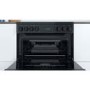 Refurbished Indesit ID67V9KMB 60cm Double Oven Electric Cooker Black