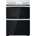 A1/ID67V9KMW Refurbished Indesit ID67V9KMW 60cm Double Oven Electric Cooker White
