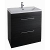 Black Free Standing Bathroom Vanity Unit - Without Basin - W800mm