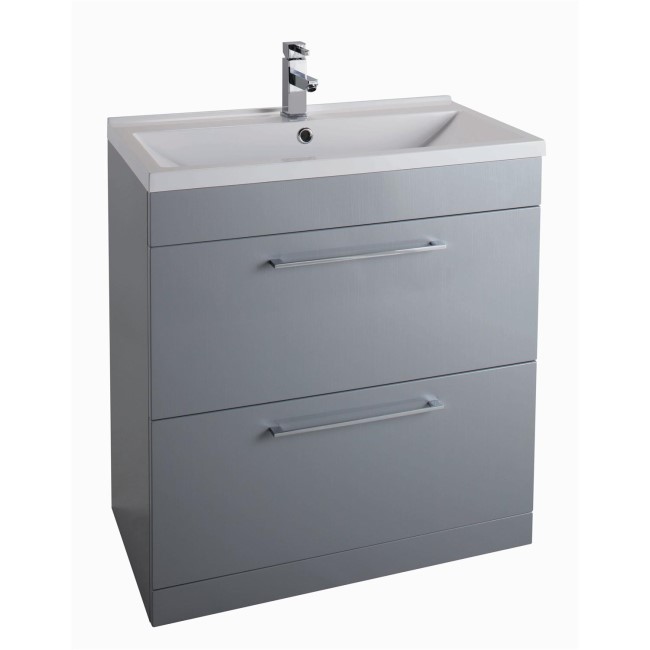 Grey Free Standing Bathroom Vanity Unit - Without Basin - W800mm