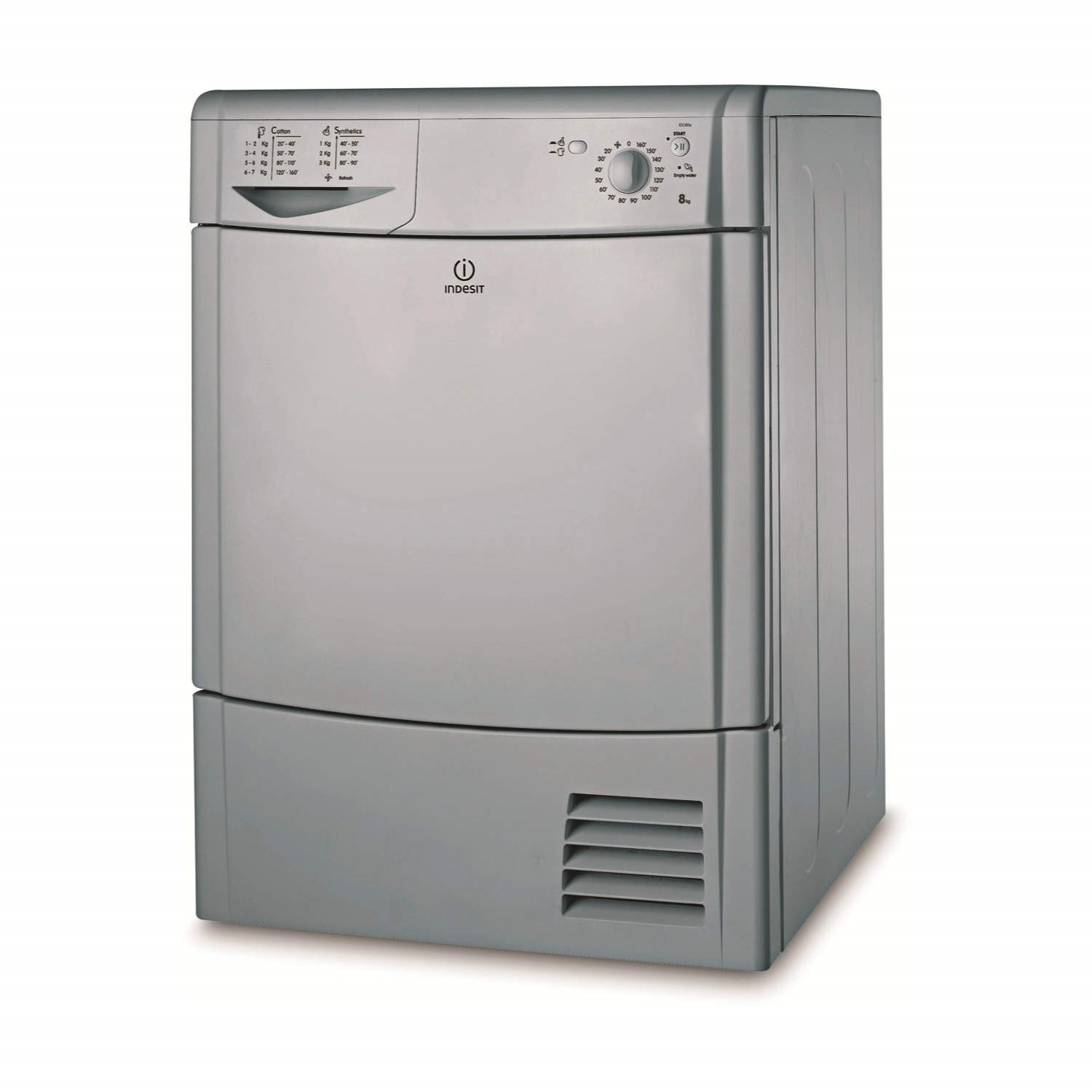 Indesit IDC85S Freestanding Condenser Tumble Dryer Silver