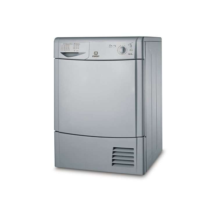 GRADE A3 - INDESIT IDC8T3BS EcoTime 8kg Freestanding Condenser Tumble Dryer - Silver