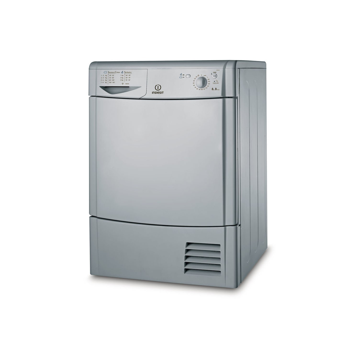 Indesit Tumble Dryer Eco Time IDC8T3BS 8 kg Condenser  - Silver, Silver