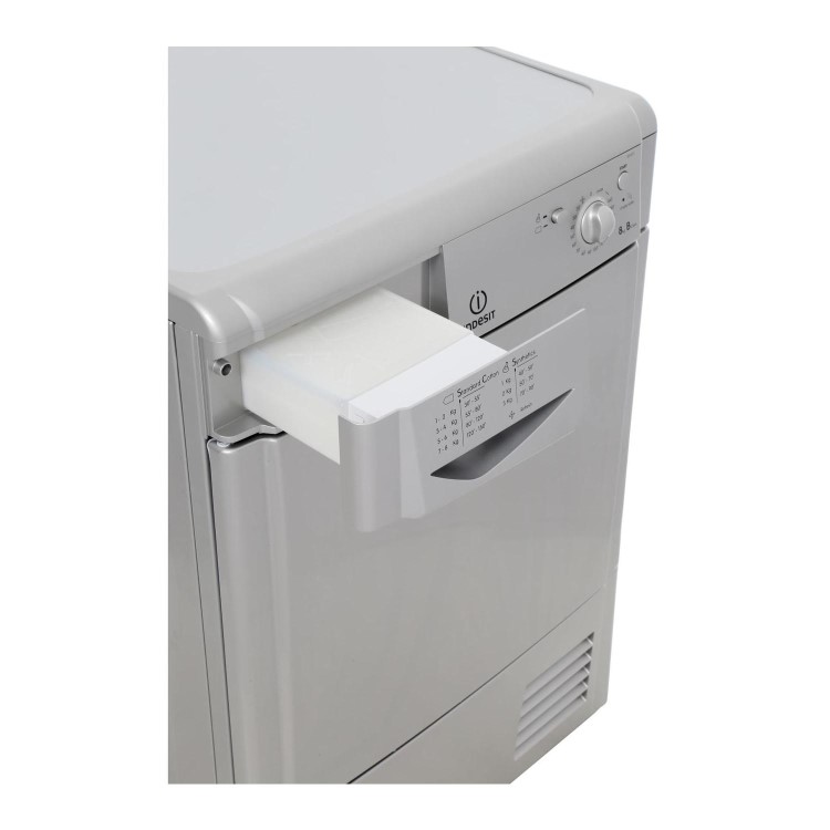 GRADE A3 - Indesit IDC8T3BS 8kg Freestanding Condenser Tumble Dryer - Silver