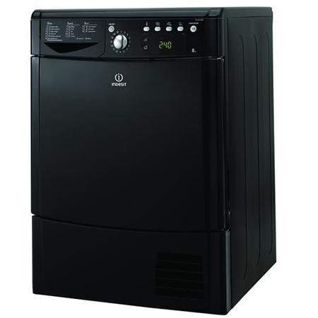 Indesit IDCE8450BK 8kg Sensor-controlled Freestanding Condenser Tumble ...