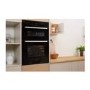 Indesit Aria Built-In Electric Double Oven - Black