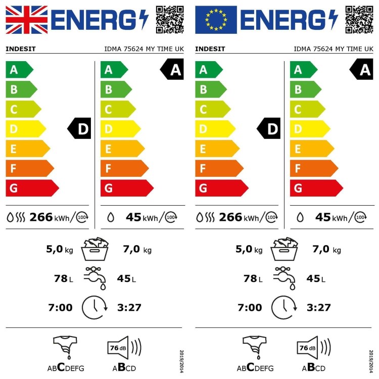 Indesit MyTime 7kg Wash 5kg Dry 1400rpm Washer Dryer - White